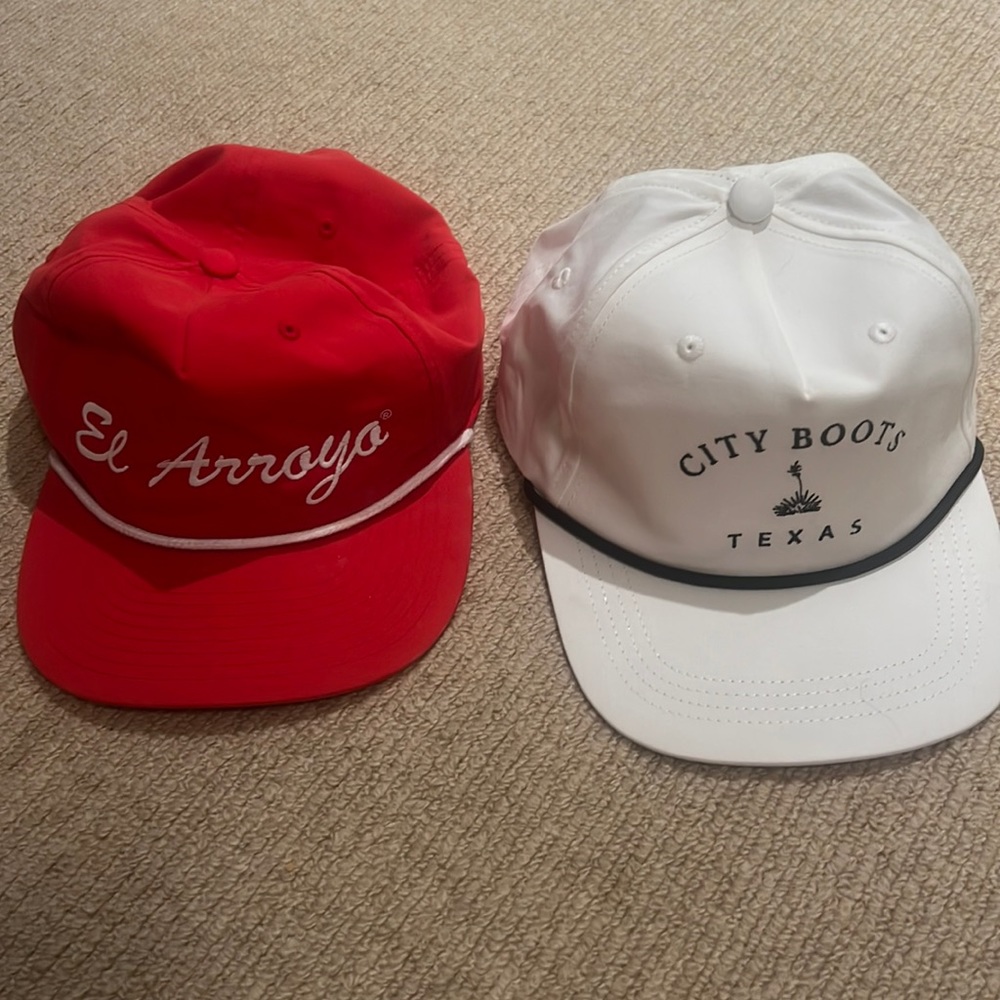 Texas boat hats- El Arroyo and City Boots
